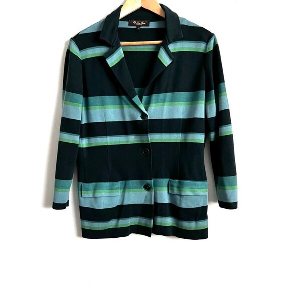 Loro Piana striped silk button down sweater